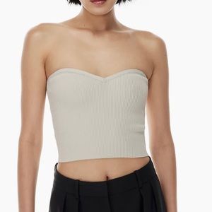 aritzia babaton knit sweetheart tube top